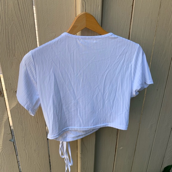 White Crop Top - Picture 2 of 2